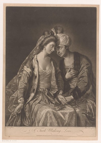 男子向女子求爱
土耳其人在做爱 作者 Cornelis Troost