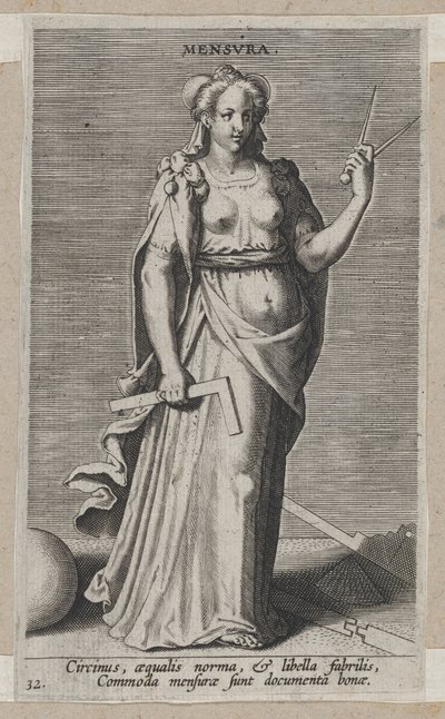 Mensura, from Prosopographia, ca. 1585-90, 约1585-90。 作者 菲利普·加勒