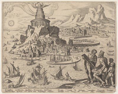 法洛斯（亚历山大港的灯塔） 作者 菲利普·加勒，仿照 Maerten van Heemskerck