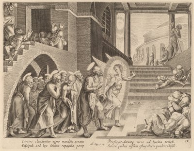 天使救使徒出狱 作者 菲利普·加勒在 Maerten van Heemskerck 之后