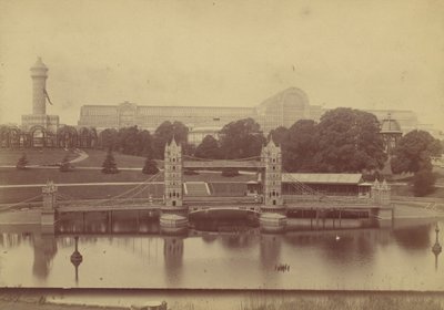 位于Sydenham的水晶宫的进展，1854年。 作者 菲利普·亨利·德拉莫特
