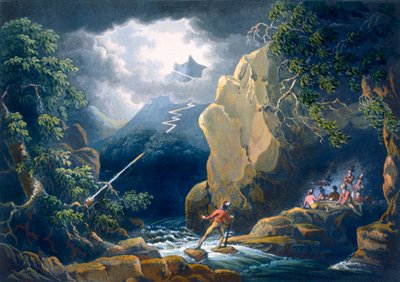 闪电》：陷于山地风暴》，出版。1805. 作者 菲利普·詹姆斯