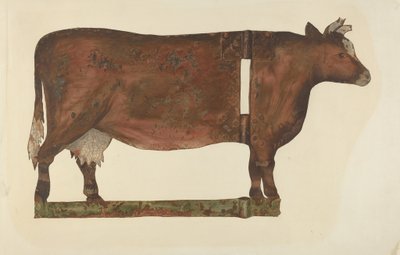 牛的风向标，约1939年。 作者 菲利普·约翰逊