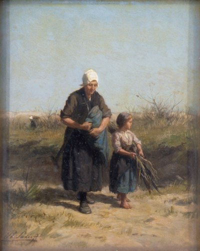 劳动归来（木板油画） 作者 菲利普·洛德维克（Philip Lodewijk）Jacob Frederick Sadee