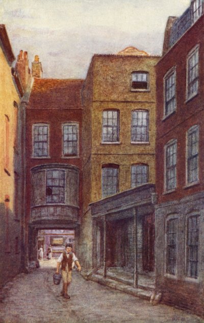白马旅馆的入口和入口，Fetter Lane，1898 作者 菲利普·诺曼