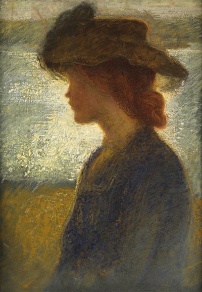 逆光而行，在河边（船上有油） 作者 Philip Wilson Steer