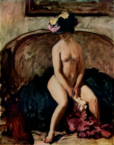 裸体坐像：黑帽，1900年 作者 Philip Wilson Steer