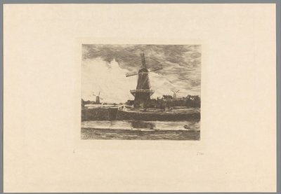 运河和磨坊景观
磨坊（原标题）
雅各布-马里斯十二幅风景画（系列名称） 作者 菲利普·齐尔肯（艺术家签名）