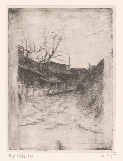 路过建筑物和树木 La Bièvre（原标题） 作者 菲利普·齐肯