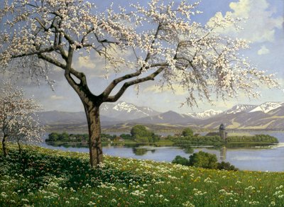 菲利普·格拉夫（Philipp Graf），春季的巴伐利亚景观，二十世纪 作者 菲利普·格拉夫