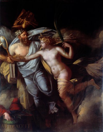 法国大革命：“8 月 10 日法国人民的胜利”” 8 月 10 日的寓言 作者 Philippe Auguste Hennequin