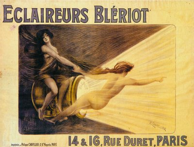 Bleriot头灯的广告，约1905年 作者 菲利普·查佩利埃