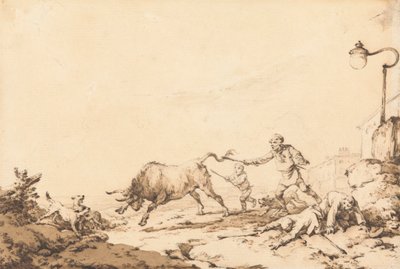 冲锋的公牛 作者 Philippe-Jacques de Loutherbourg