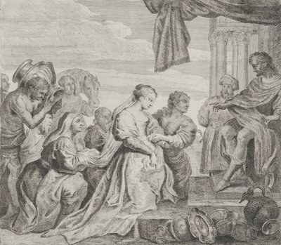 所罗门和示巴女王》，1784年。 作者 菲利普·兰伯特约瑟夫·斯普鲁伊特