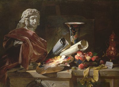 向Chardin致敬，1871年 作者 Philippe Rousseau