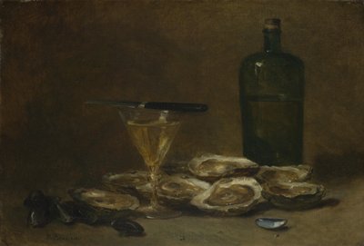 牡蛎静物画，1875-1877年 作者 菲利普·卢梭