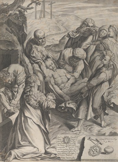 埋葬》，1589年。 作者 菲利普·托马斯（Philippe Thomassin）