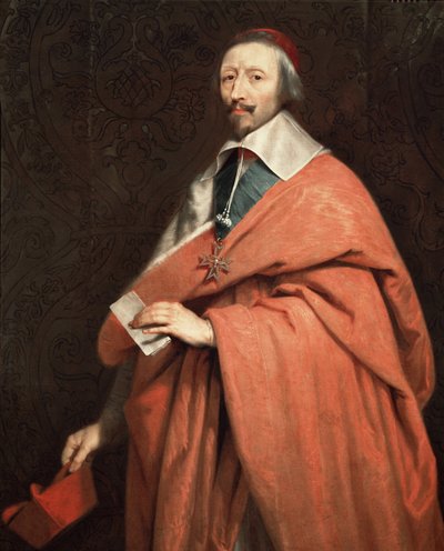 Portrait of Armand Jean du Plessis, Cardinal de Richelieu (oil on canvas 作者 菲利普·德（尚佩恩工作室）