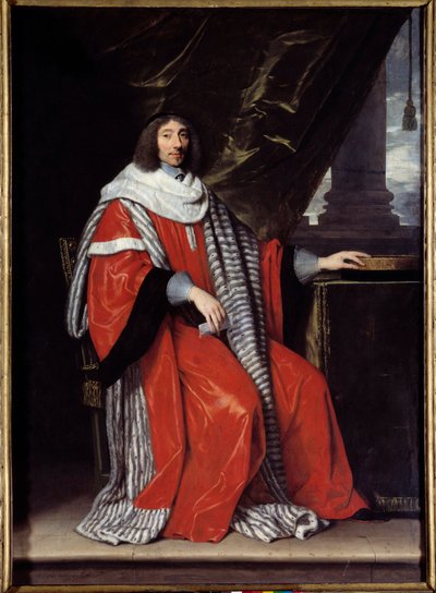 Jean Antoine de Mesme的全长画像 作者 菲利普·德·尚佩尼