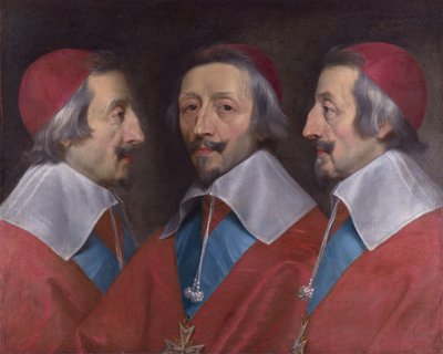 1642年Richelieu头部的三重肖像 作者 菲利普·德·尚佩尼