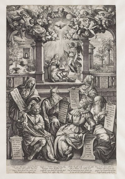 六位先知和对马利亚的宣告 作者 Hendrick Goltzius（拒绝归属）