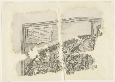 塞比斯场景版画的左上角
Tabula Cebetis Carta Vitae（物品上的标题） 作者 弗兰斯·弗洛里斯（一）