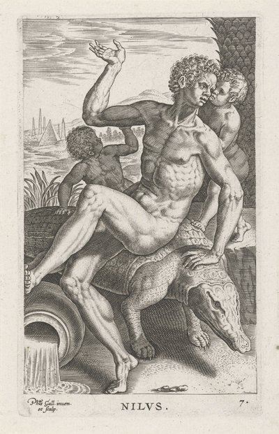 河神尼洛斯
尼吕斯
河神和海神（系列标题）
Semideorum Marinorum amnicorumque sigillariae imagines perelegantes（系列标题） 作者 飞利浦加勒