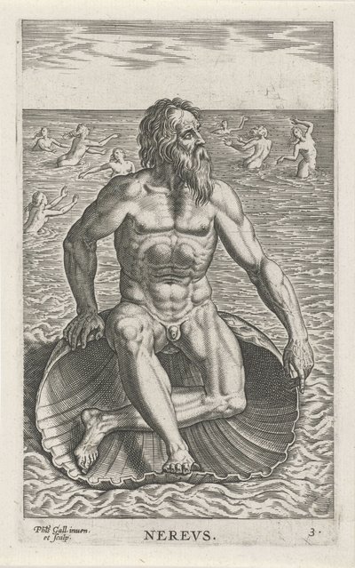 海神尼雷乌斯
尼瑞夫斯
河神和海神（系列标题）
Semideorum Marinorum amnicorumque sigillariae imagines perelegantes（系列标题） 作者 飞利浦加勒