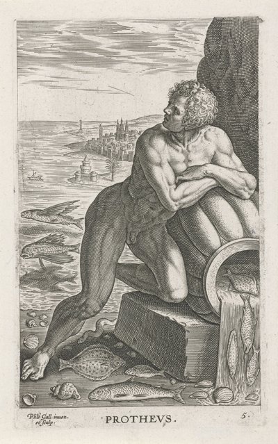海神普罗塞斯
普罗泰夫斯
河神和海神（系列标题）
Semideorum Marinorum amnicorumque sigillariae imagines perelegantes（系列标题） 作者 飞利浦加勒