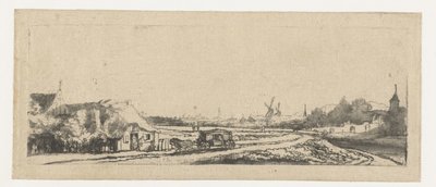 有马车的风景 作者 Rembrandt van Rijn（拒绝归因）