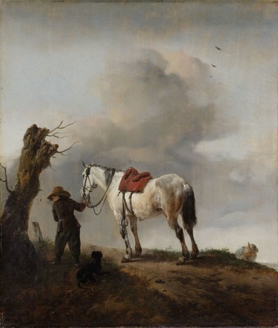 灰马，c.1646 作者 Philips Wouwerman