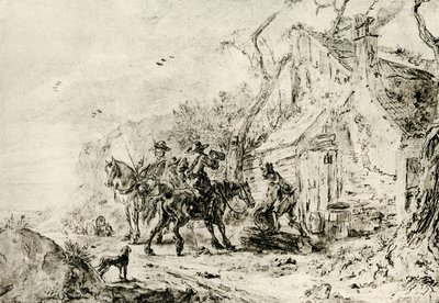 在小酒馆停下来 作者 飞利浦Wouwerman