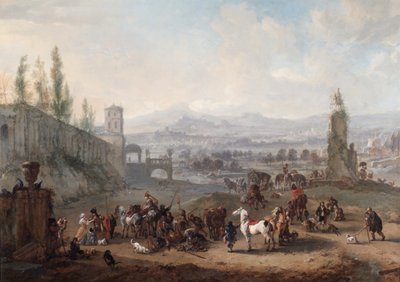《追逐归来》，约 1650 年之后（布面油画） 作者 飞利浦Wouwermans或Wouwerman