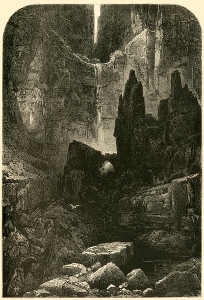 大峡谷的墙壁》，1874年。   作者 菲尼亚斯·F·安宁