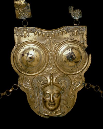 Phenician civilization: gold bronze battleship of Ksour-es-Saf (Ksour es Saf, Ksour Essef or Ksour Essaf). 3rd-2nd century BC. Tunis Bardo Museum 作者 腓尼基人
