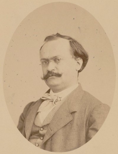 作曲家Charles Lecocq 1832-1918年的肖像，1866年。 作者 摄影工作室 A. Legras。