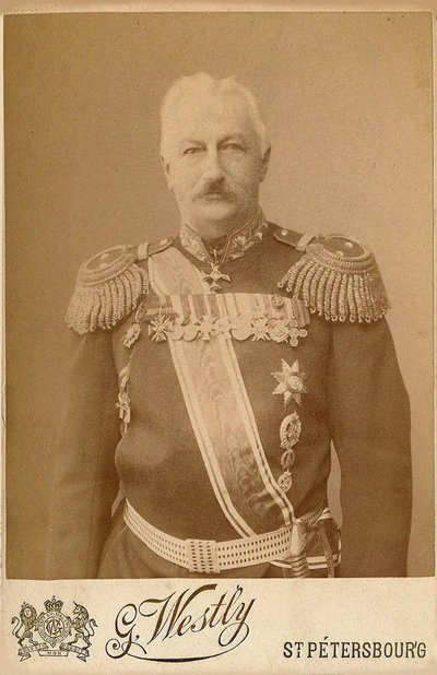 康斯坦丁-帕夫洛维奇-普列兹比亚诺将军1840-1905。 作者 摄影工作室 E. Westly and Co.