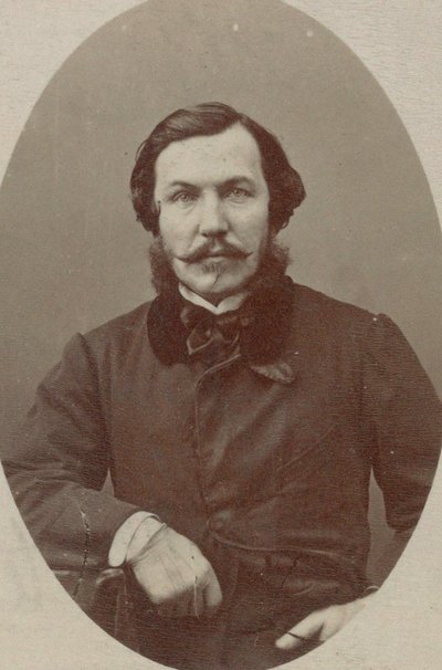 钢琴家和作曲家Alfred Quidant 1815-1893年的肖像。 作者 摄影工作室纳达尔。