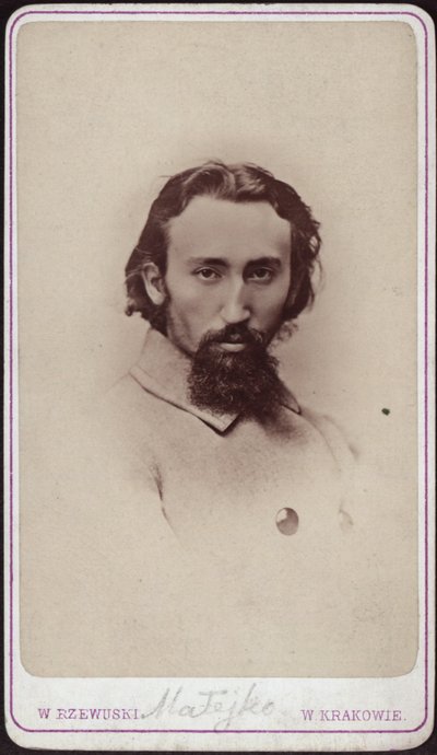 扬-马特科1838-1893年的肖像，约1880年。 作者 摄影工作室 Valery Rzewuski。
