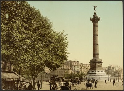[法国巴黎巴士底广场，七月上校]。 作者 Photochrom 苏黎世
