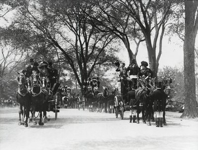 Coaching, Central Park (b/w photo) 作者 美国摄影师