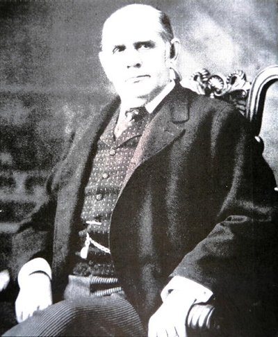 马克-汉纳（1837-1904）（黑白照片）。 作者 美国摄影师