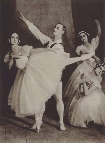 Pavlova with Novikoff in "Chopiniana" (b/w photo) 作者 澳大利亚摄影师