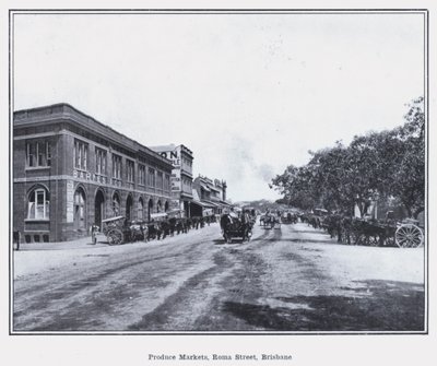 Produce Markets, Roma Street, Brisbane (b/w photo) 作者 澳大利亚摄影师