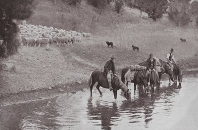 The Rest, Typical Australian Stockmen (b/w photo) 作者 澳大利亚摄影师