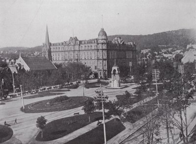Dominion Square and Windsor Hotel, Montreal (b/w photo) 作者 加拿大摄影师