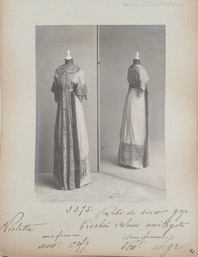 Album Page: House of Worth, Dinner Gown 作者 法国摄影师