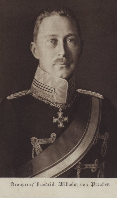 Crown Prince Wilhelm, eldest son of Kaiser Wilhelm II of Germany (b/w photo) 作者 德国摄影师