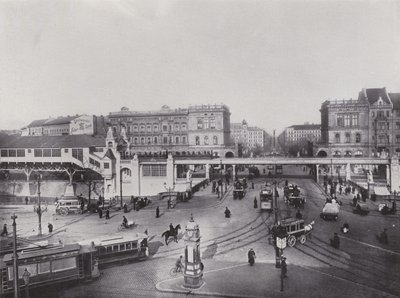 Hallesches Tor mit Hochbahn-Bahnhof（黑白照片） 作者 德国摄影师