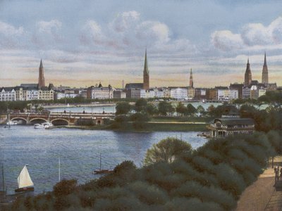 汉堡：Lombardsbrucke（照片） 作者 德国摄影师